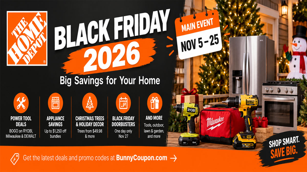 Home Depot Black Friday 2026: BOGO Tool Deals, $49.98 Trees and Appliance Savings