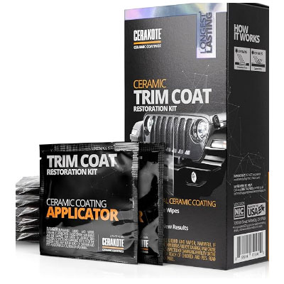 CERAKOTE® Ceramic Trim Coat Kit - Quick Plastic Trim Restorer - Ceramic Coating Guaranteed Restoration to Last Over 200 Washes – A Ceramic Coating, Not a Dressing