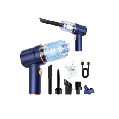 KMM Handheld Car Vacuum Cleaner, 9000Pa Vacuum Cleaner and Air Duster, 120W High Power Hand Held Vacuum with LED Light and Multi-Nozzles for Car, Home, Office, Pet