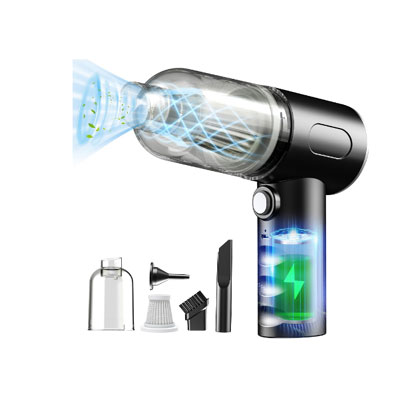 3 in 1 Keyboard Vacuum Cleaner, 12000PA High Power Handheld Car Vacuum, Cordless Portable Mini Table Vacuum Cleaner, Compressed Air Duster Keyboard Cleaner for Car,Desktop, Pet Hair Cleaning