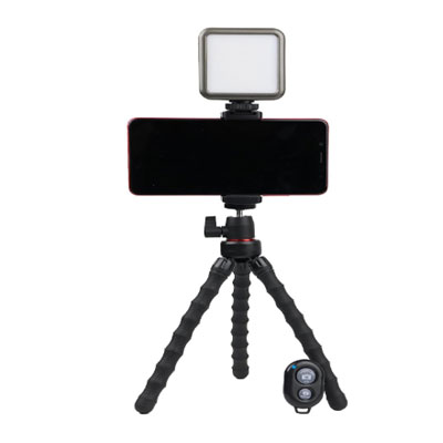 Flexible Mini Tripod for Cell Phone with Wireless Remote and Clip, Compatible with iPhone 17 16 15,Android for Video Recording, Travle, Vlogging Selfie