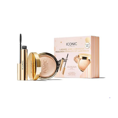 ICONIC LONDON Makeup Set for Natural Glow and Radiant Highlight, Perfect for Stocking Stuffers, Travel-Friendly, Cruelty-Free, Vegan Makeup