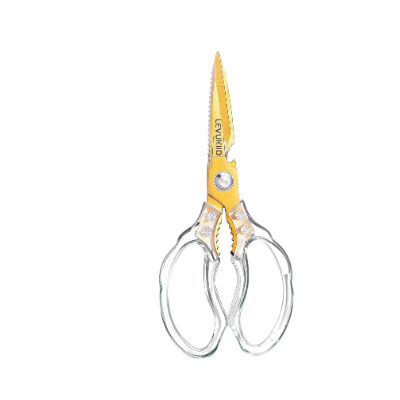 Comfortable Sharp Multi Purpose Kitchen Scissors Duty, Premium Kitchen Shears for Food, Fish, Meat, Poultry and Vegetables with Strong Stainless Steel Thick Blades/gold