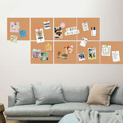 Square Cork Bulletin Board Tiles - SVOPY 8Pack Extra Thick 12x12 Inches Cork Board Tiles for Wall for Home Office Decor, Cork Sheet,School Message Board and Decorative Display Boards