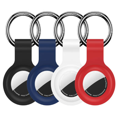 Compatible with AirTag Holder Case Keychain 4 Pack,Silicone for Air Tags Key Chain Ring Case Cover for Air Tag Holder GPS Tracker Item Air Tags Finders Accessories Air Tagholder for Kids,Bags,Luggages