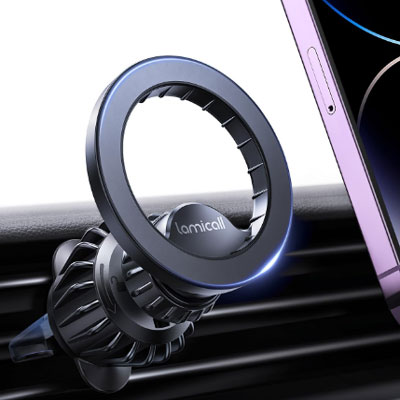 Lamicall for MagSafe Car Mount - [20 Super Magnets] Magnetic Car Phone Mount, Air Vent Phone Holder Car, Hands Free Cell Phone Holder Clip Car Accessories fit iPhone 17 16 15 14 13 Pro Plus Max