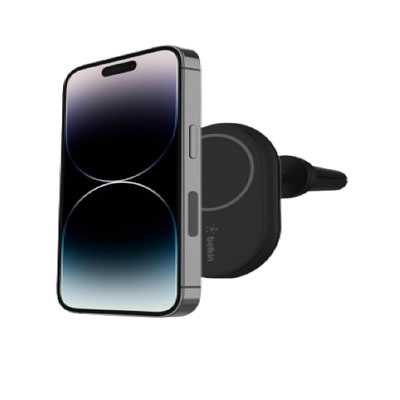 Belkin MagSafe-Compatible Magnetic Wireless Car Charger 10W - Wireless Charger, Magnetic Car Vent Phone Mount for iPhone 17, iPhone 16, 15, & 14 Series, Pixel 10 (Power Supply NOT Included) - Black