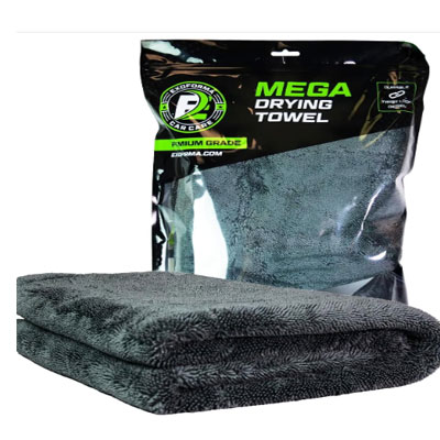 ExoForma Mega Car Drying Towel - Holds Up to 9 lbs, No Streaks, Scratches, or Water Spots | 1200 GSM Microfiber Double Twist Pile & Edgeless Design, 1 Quick & Effortless Dry - 24” x 36”