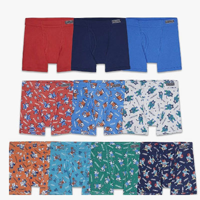 Fruit of the Loom Boxer Briefs Underwear, Assorted Multipacks