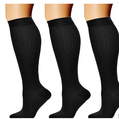 CHARMKING Compression Socks for Women & Men Circulation (3 Pairs) 15-20 mmHg is Best Support for Athletic Running Cycling
