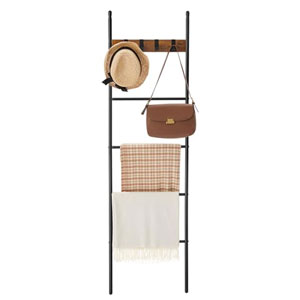 Decorative Ladder with 4 Removable Hooks