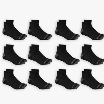 Fruit of the Loom Mens Dual Defense Ankle Socks (12 Pack)