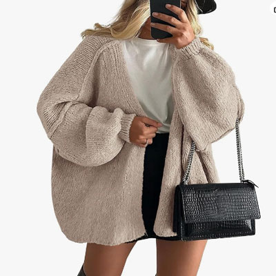PRETTYGARDEN Open Front Knit Lightweight Cardigan Sweaters