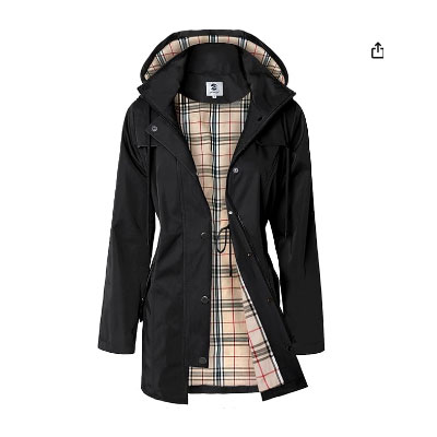 SaphiRose Rain Jacket Raincoat Windbreaker