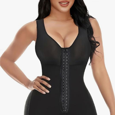 YIANNA Fajas Colombianas Shapewear for Women Tummy Control Post Surgery Full Body Shaper Butt Lifter with Zipper Crotch