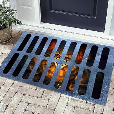 Halloween 3D Illusion Clown Doormat, (19.7 