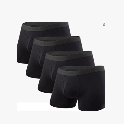 BAMBOO COOL Underwear Boxer Briefs, 4 Pack