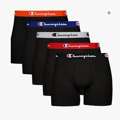 Champion Men's Everyday Cotton Stretch- 5 Pack
