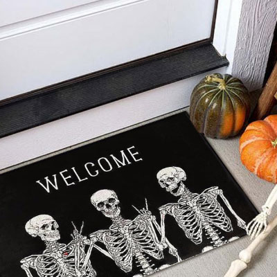 Halloween Skull Door Mat,15.74