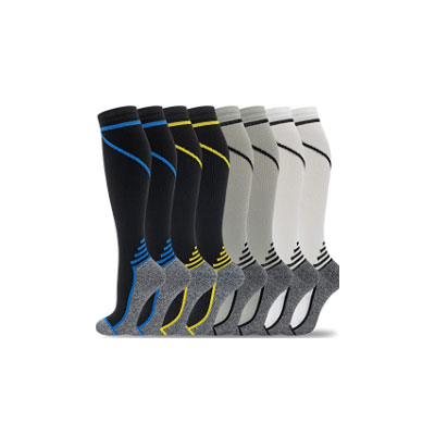 fenglaoda 8 Pairs Compression Socks for Men & Women 20-30 mmHg Knee High Nurse Pregnant Running Medical and Travel Athletic