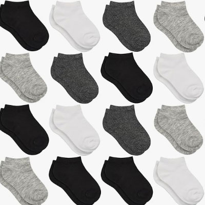 Kids Socks - 25 Pairs Toddler Ankle Socks Set, Low Cut for Boys & Girls (0-14 Years Old)
