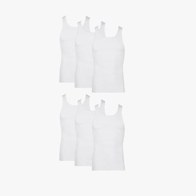 Hanes Top Undershirt Pack 6-Pack Cotton Tanks
