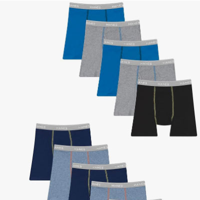Hanes Underwear Boxer Briefs, Multiple Packs Available