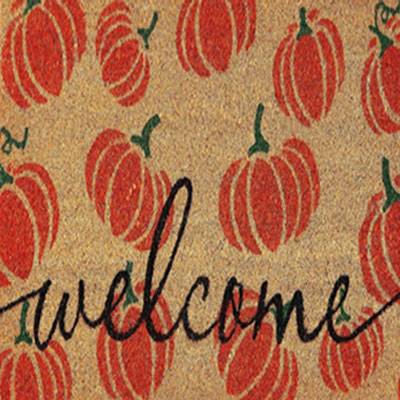 KANKUN Halloween Coco Coir Door Mat with Heavy Duty Backing, Welcome Doormat (17